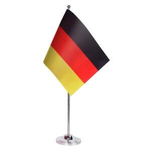 Drapeau de Table Prestige Allemagne 22x15 cm en Satin – Drapeau de Bureau Élégant