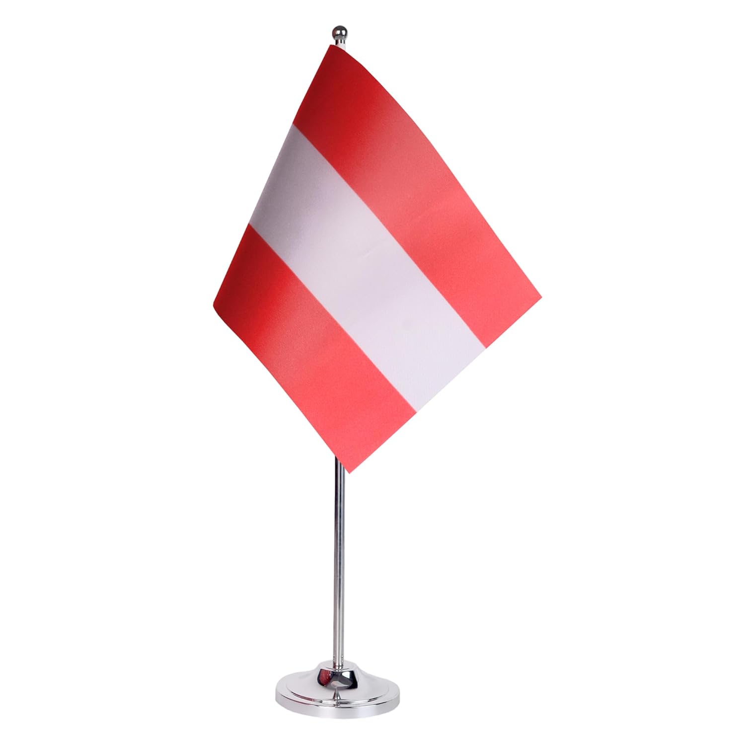 Drapeau de Table Prestige Autriche 22x15 cm en Satin – Drapeau de Bureau Élégant