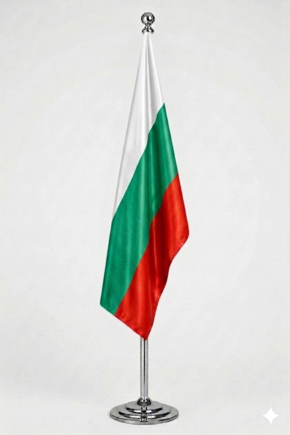 Drapeau Bulgarie au Maroc – Mât chromé personnalisé