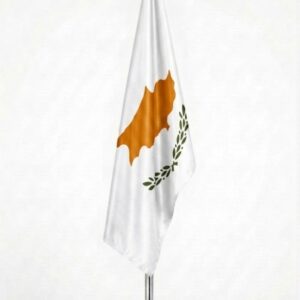 Drapeau Chypre au Maroc – Mât chromé personnalisé