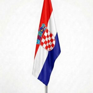 Drapeau Croatie au Maroc – Mât chromé personnalisé