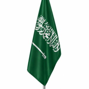 Drapeau Arabie Saoudite au Maroc – Mât chromé personnalisé | Livraison rapide