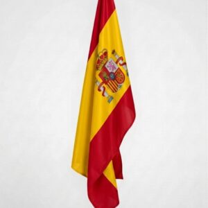 Drapeau Espagne au Maroc – Mât chromé personnalisé