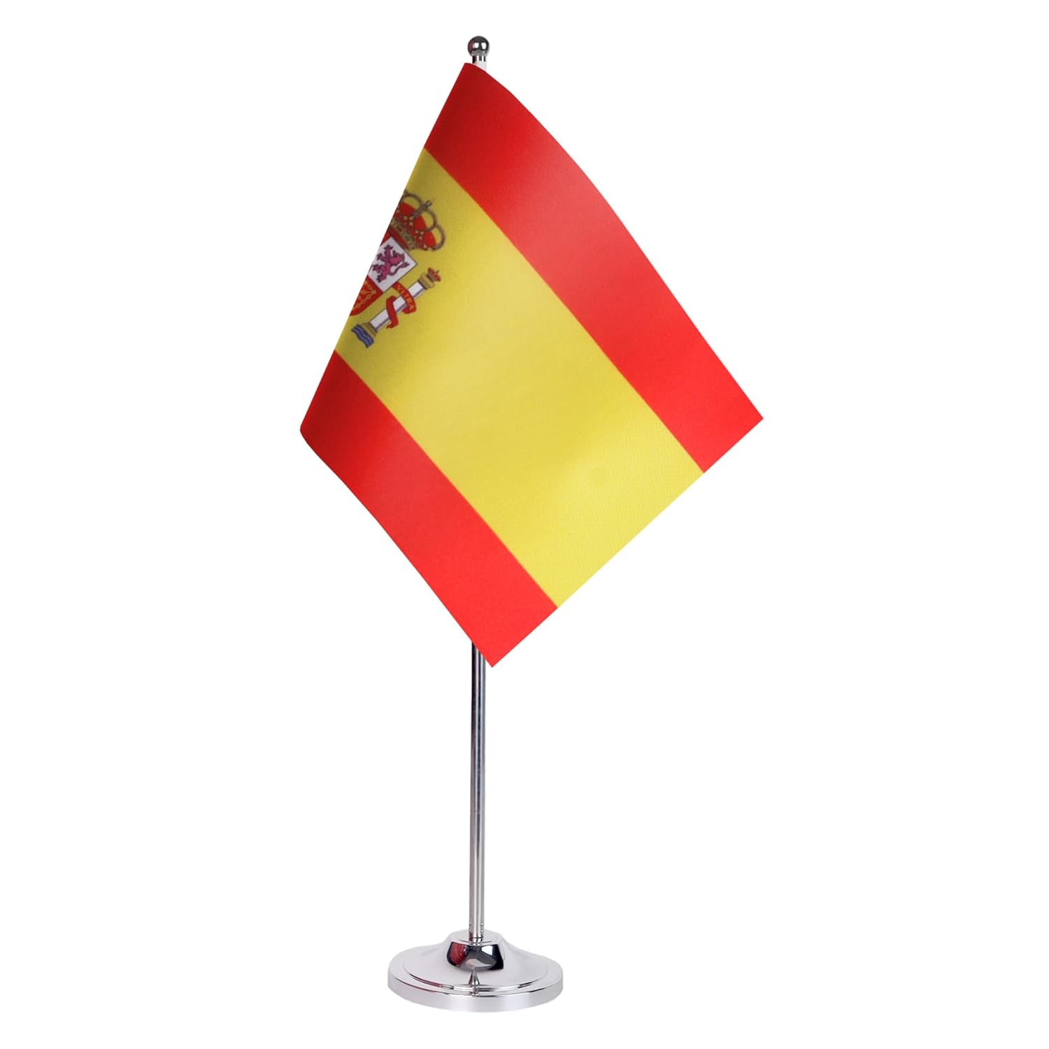 Drapeau de Table Prestige Espagne 22x15 cm en Satin – Drapeau de Bureau Élégant