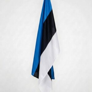 Drapeau Estonie au Maroc – Mât chromé ajustable 2m