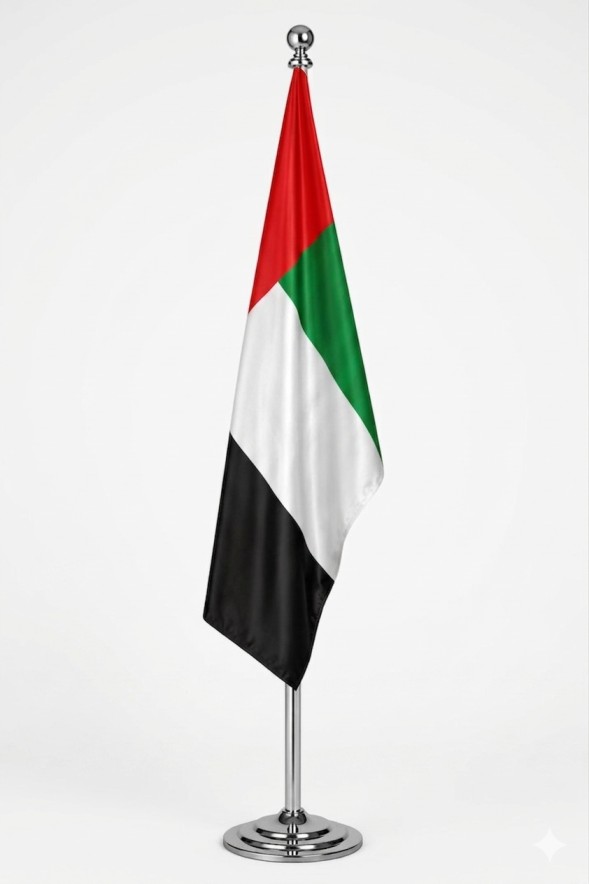 Drapeau Émirats Arabes Unis sur mât 2m – Qualité Premium Maroc