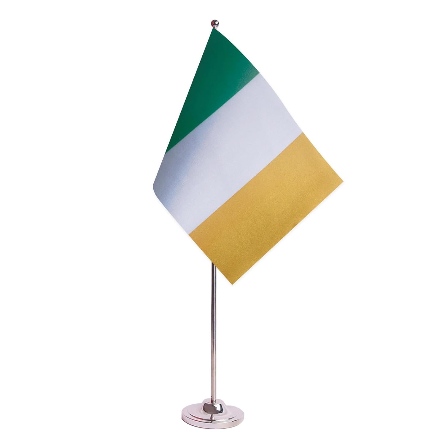 Drapeau de Table Prestige Irlande 22x15 cm en Satin – Drapeau de Bureau Élégant