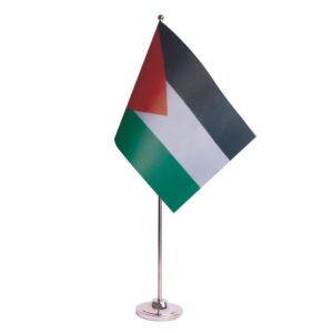 Drapeau de Table Prestige Jordanie 22x15 cm en Satin – Drapeau de Bureau Élégant