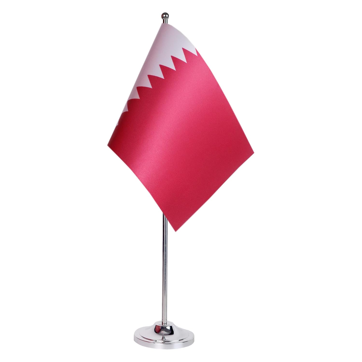 Drapeau de Table Prestige Qatar 22x15 cm en Satin – Drapeau de Bureau Élégant