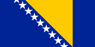 Drapeau Bosnie-Herzégovine Toile polyester - Acheter en ligne
