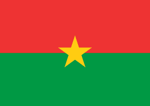 Drapeau Burkina Faso Toile polyester - Acheter en ligne