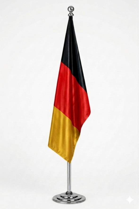 Drapeau Allemagne au Maroc – Mât chromé personnalisé
