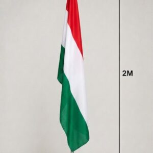 Drapeau Hongrie au Maroc – Mât chromé ajustable 2m personnalisé