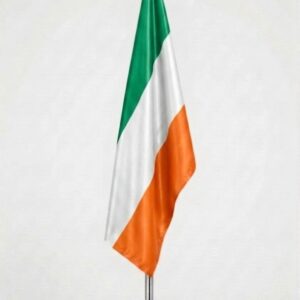 Drapeau Irlande au Maroc – Mât chromé ajustable 2m personnalisé