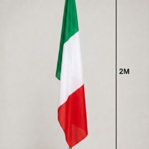Drapeau Italie au Maroc – Mât chromé ajustable 2m personnalisé