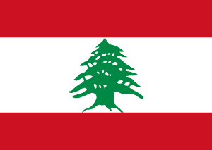 Drapeau Liban Toile polyester - Acheter en ligne
