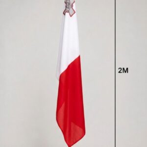 Drapeau Malte au Maroc – Mât chromé personnalisé