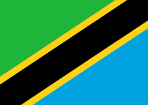 Drapeau Tanzanie Toile polyester - Acheter en ligne